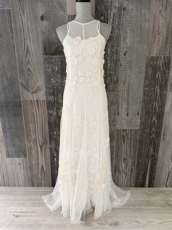 BHLDN Dresses & Skirts - BHLDN Calla Sleeveless Tulle Floral Appliqué Maxi Dress